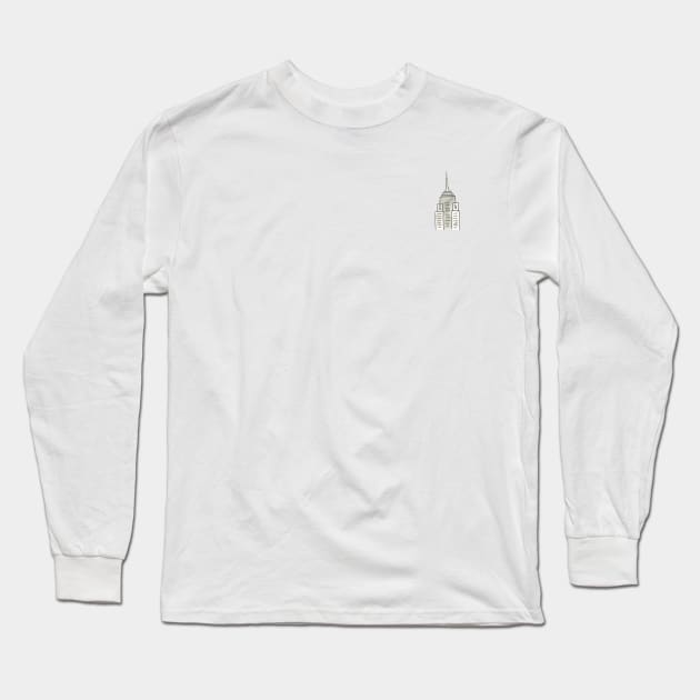 New York City Icons: Empire State Building Long Sleeve T-Shirt by buhloop.icons